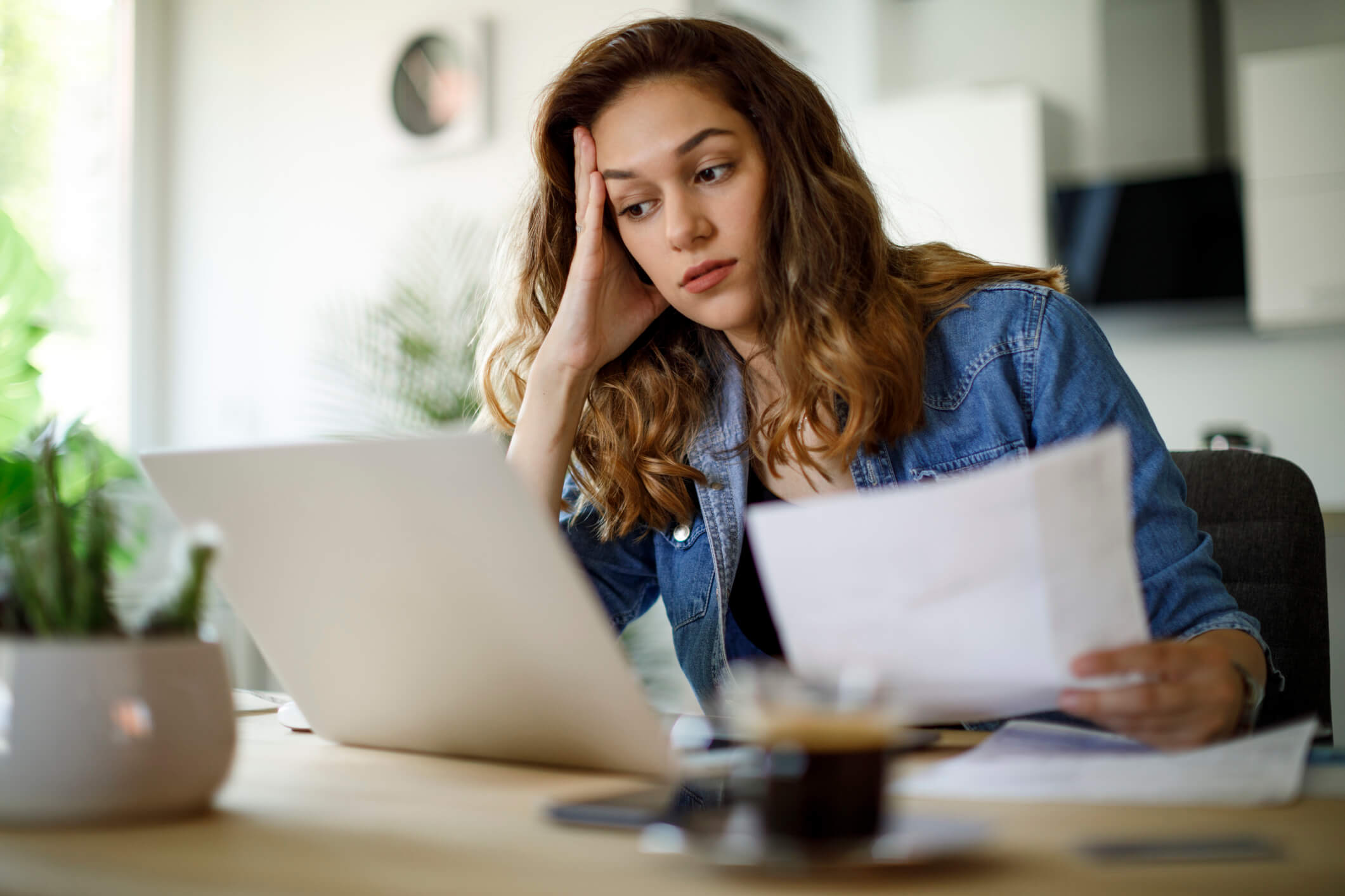 woman in debt trouble